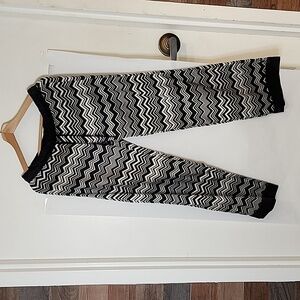 Missoni for Target‎ Women's Black and White Chevron Satin Pajama Pants size XS